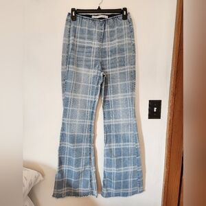 Tinseltown Denim Plaid Flare Strechy Jeans Size 9